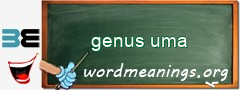 WordMeaning blackboard for genus uma